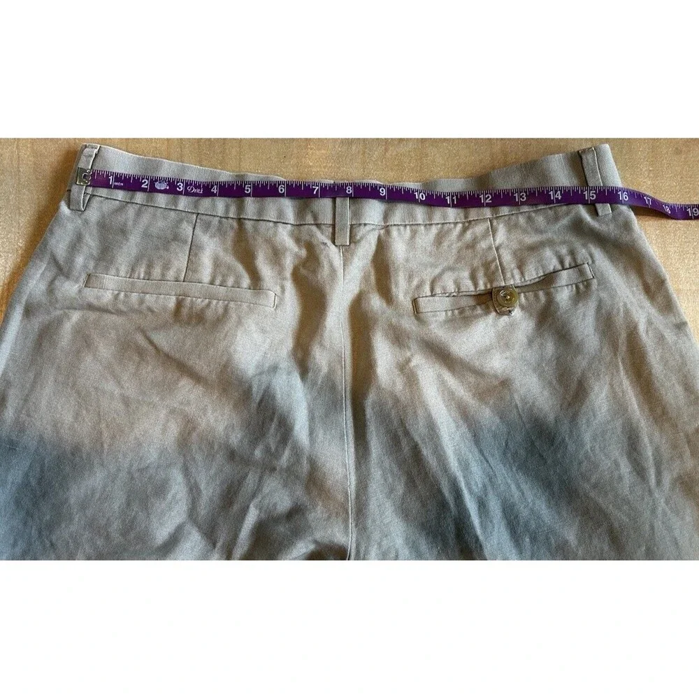 Banana Republic Flat Front Linen Blend Chino Pants Men’s 33x30 Classic Beach